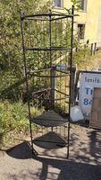 Eckregal Metall schwarz 5 Ablagen gebrauchter Zustand