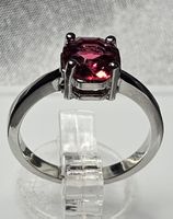 Eleganter Ring mit Turmalin, 925 versilbert, Gr. 6