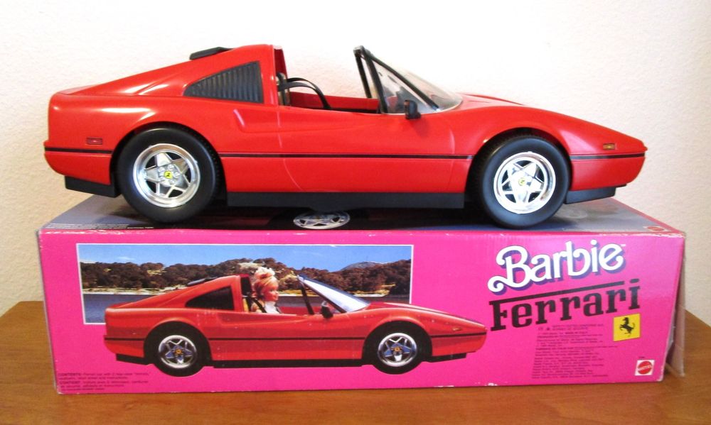 ferrari barbie 328 gts rouge vintage 1986 + poupée barbie mattel | Rakuten