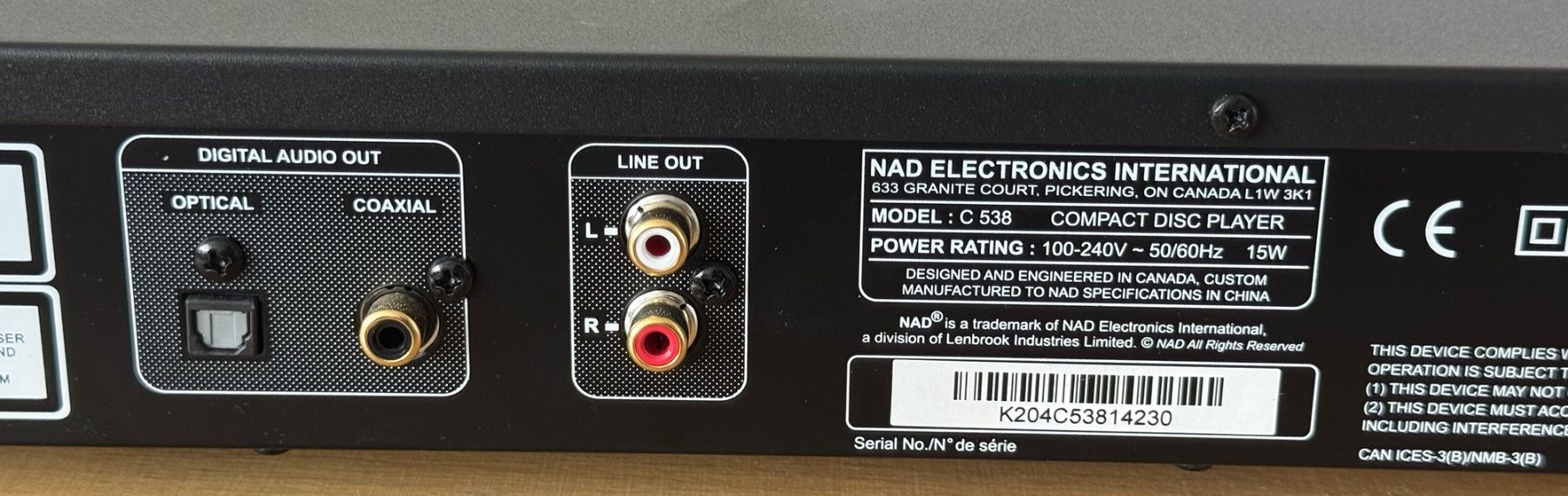 Nad Audio- & Mediensysteme: NAD CD Player C538 – Gebraucht aus Basel von pq355 1