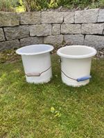1 Email-Eimer, Vintage, Weiss, mit Patina