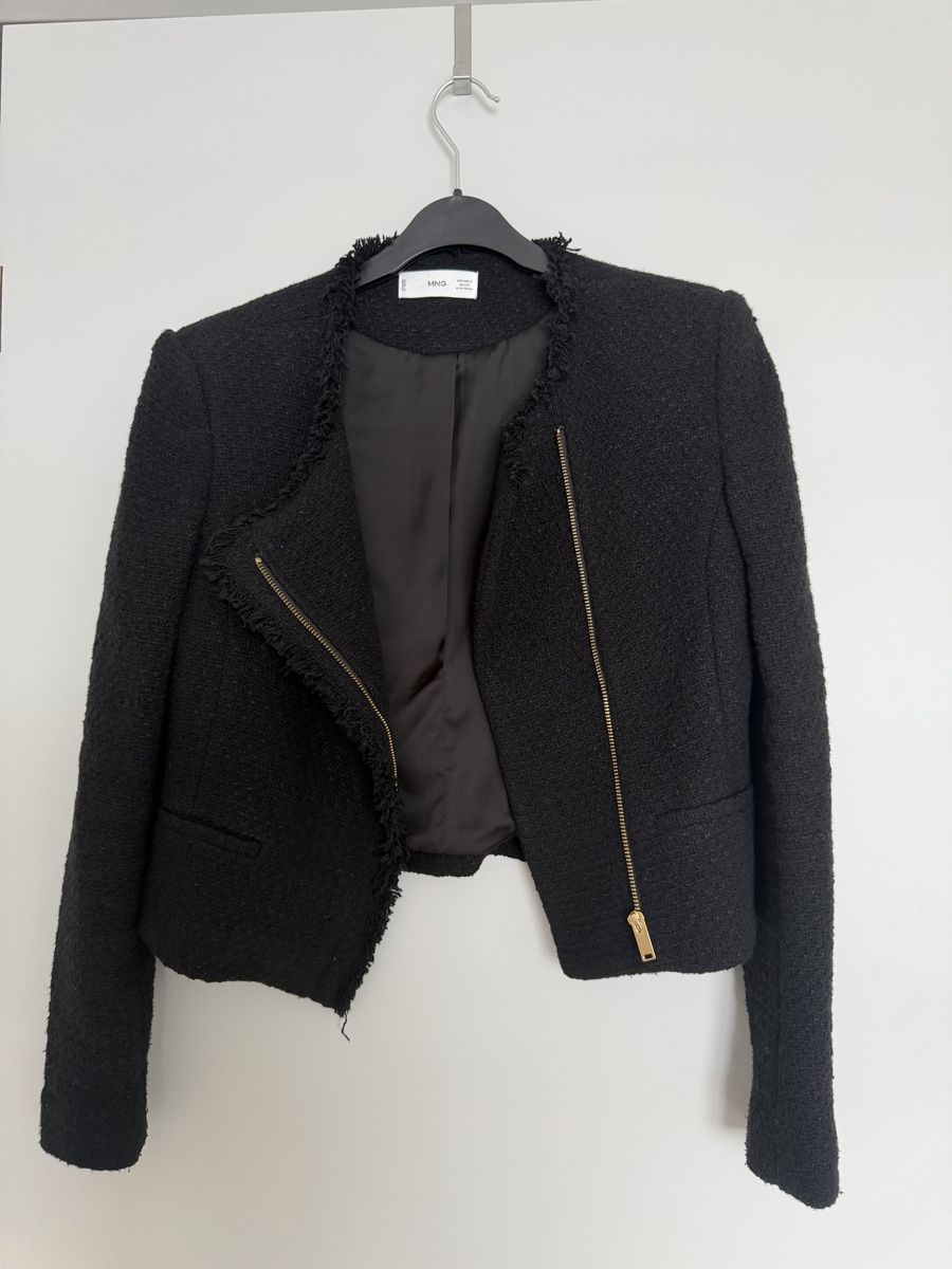 Mango Giacche: Mango Black Boucle Jacket - Size S - Excellent! – Usato da Wallisellen venduto da mag_fy2b 1