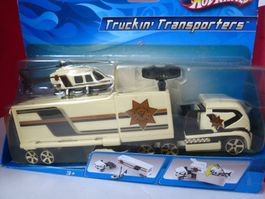 Hot Wheels - Truckin Transporter mit Helikopter - 20cm-  alt