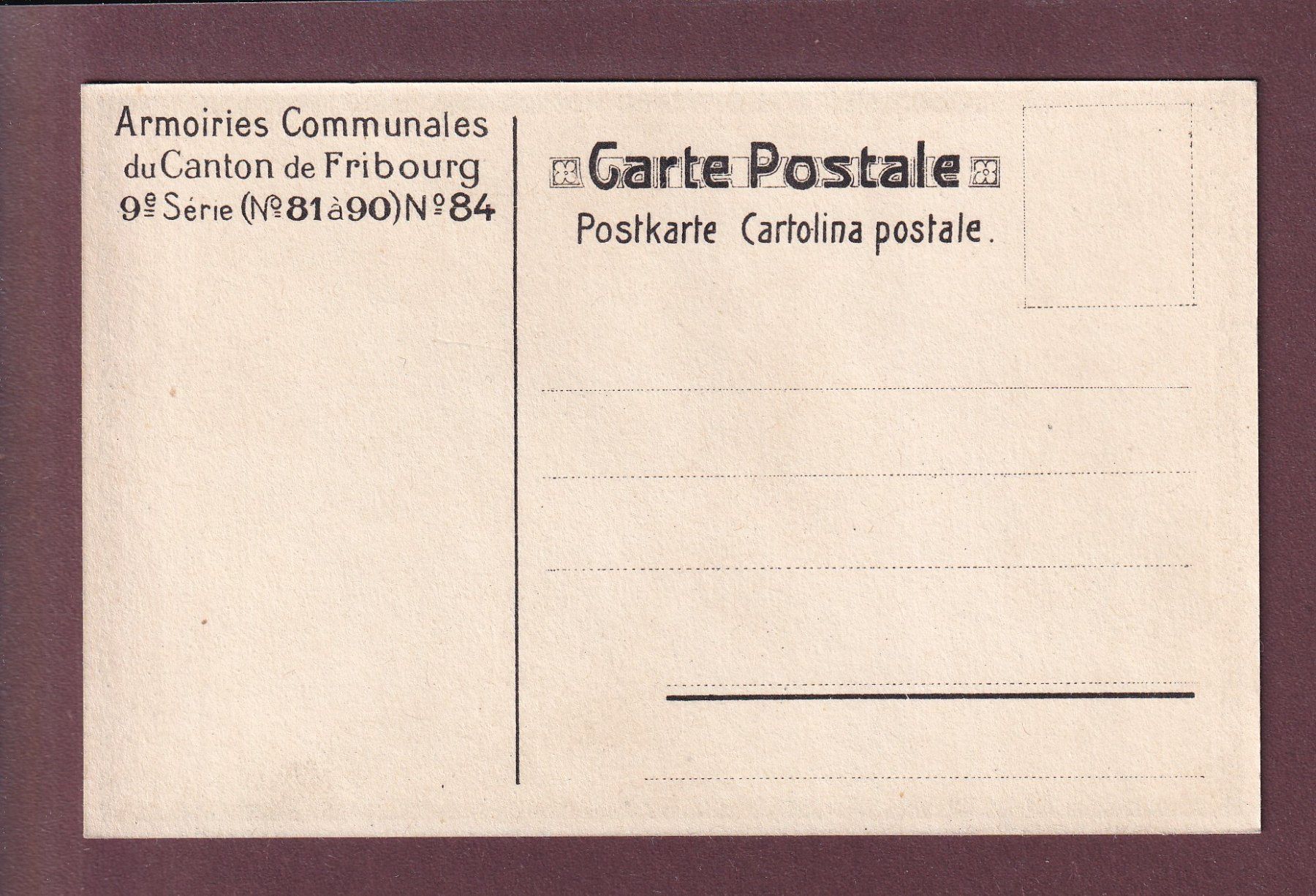 Ansichtskarten: GURZELEN - Blason – Gebraucht aus Pully von nicecards 1