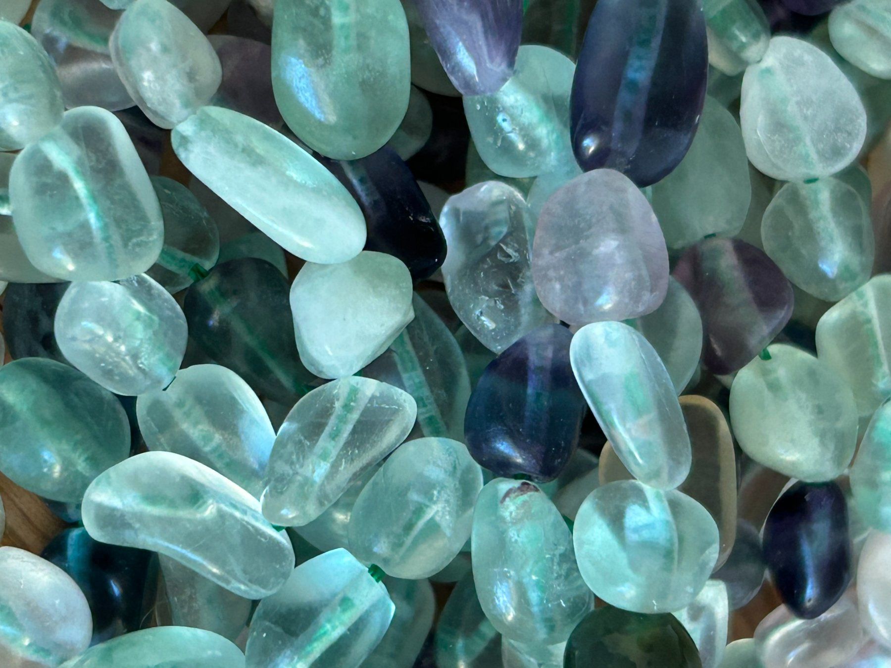 Edelsteine: Strang echte fluorit Nuggets 6-8 mm – Neu und originalverpackt aus Niederrohrdorf von Ytobi 1