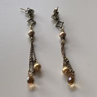 Fossil Vintage Ohrringe mit Edelstein