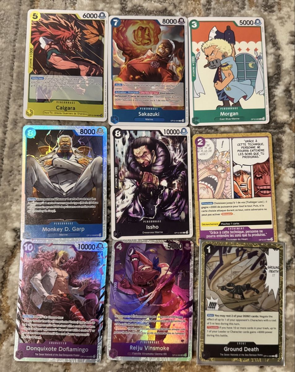 Bandai Sammelbilder & Trading cards: Lots de carte one pièce FR  – Neu (gemäss Beschreibung) aus Sullens von Mhd12 1