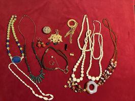 Mixed Vintage Schmuck Lot Anhänger Broschen 