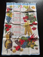 KREIER Kalender/Geschirrtuch 1973, Herbstdeko, Vintage!