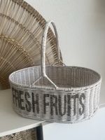 Korb mit Schriftzug FRESH FRUITS geflochten 