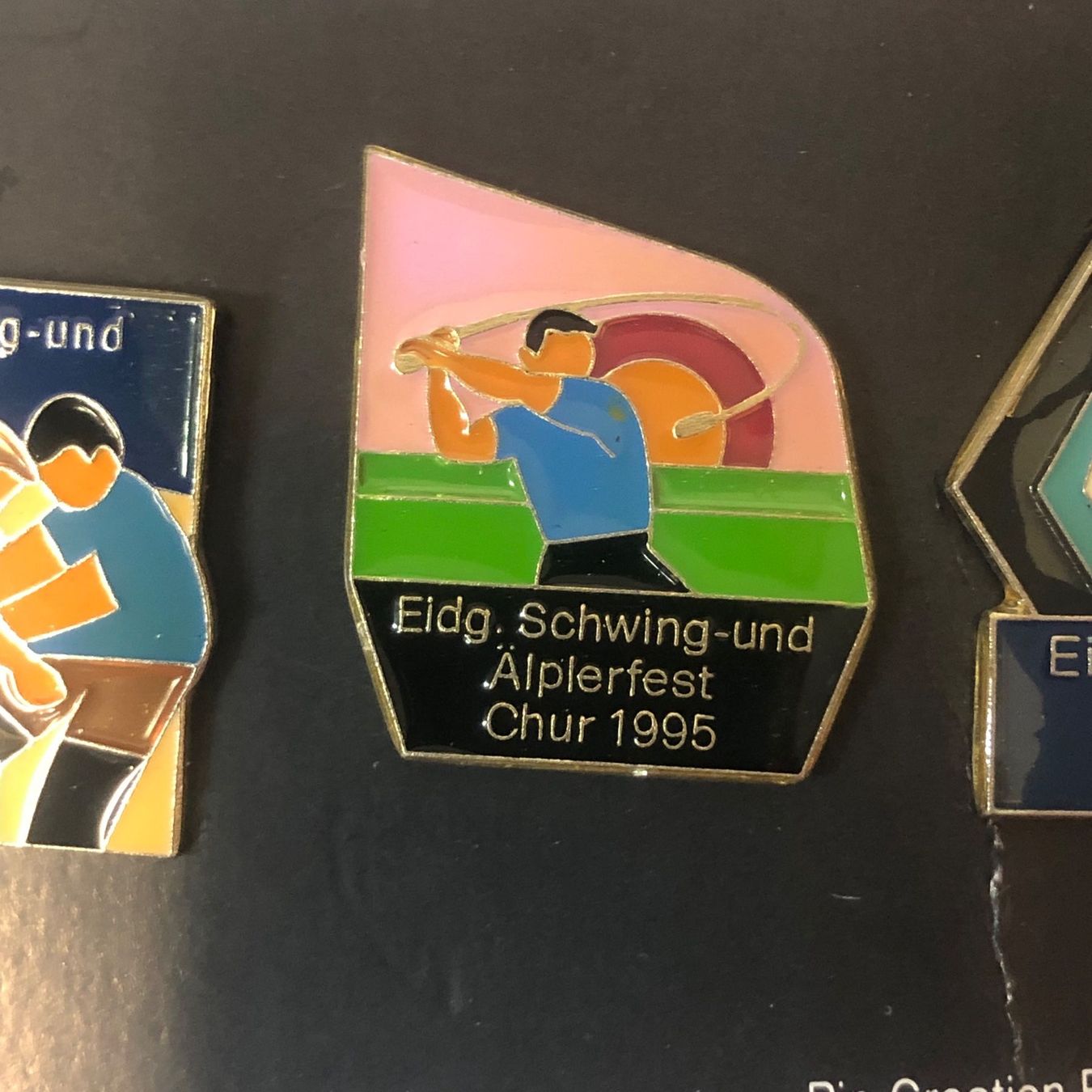 Plaketten & Abzeichen: Pins 6 Stk. ESAF Chur August 1995 – Neu (gemäss Beschreibung) aus Brunnen von Allerwaren 3