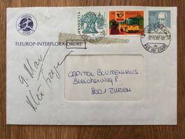 Echt gelaufener Brief 7.5.87 Mischfrankatur mit Pro Patria