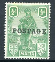 Briefmarke Malta 1926 British ½p