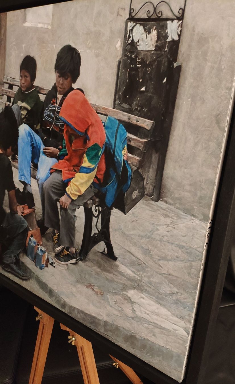 Dipinti: Acrylgemälde "Les petits cireurs aux chaussures cirées" – Nuovo (secondo la descrizione) da Greifensee venduto da fran_cois 8
