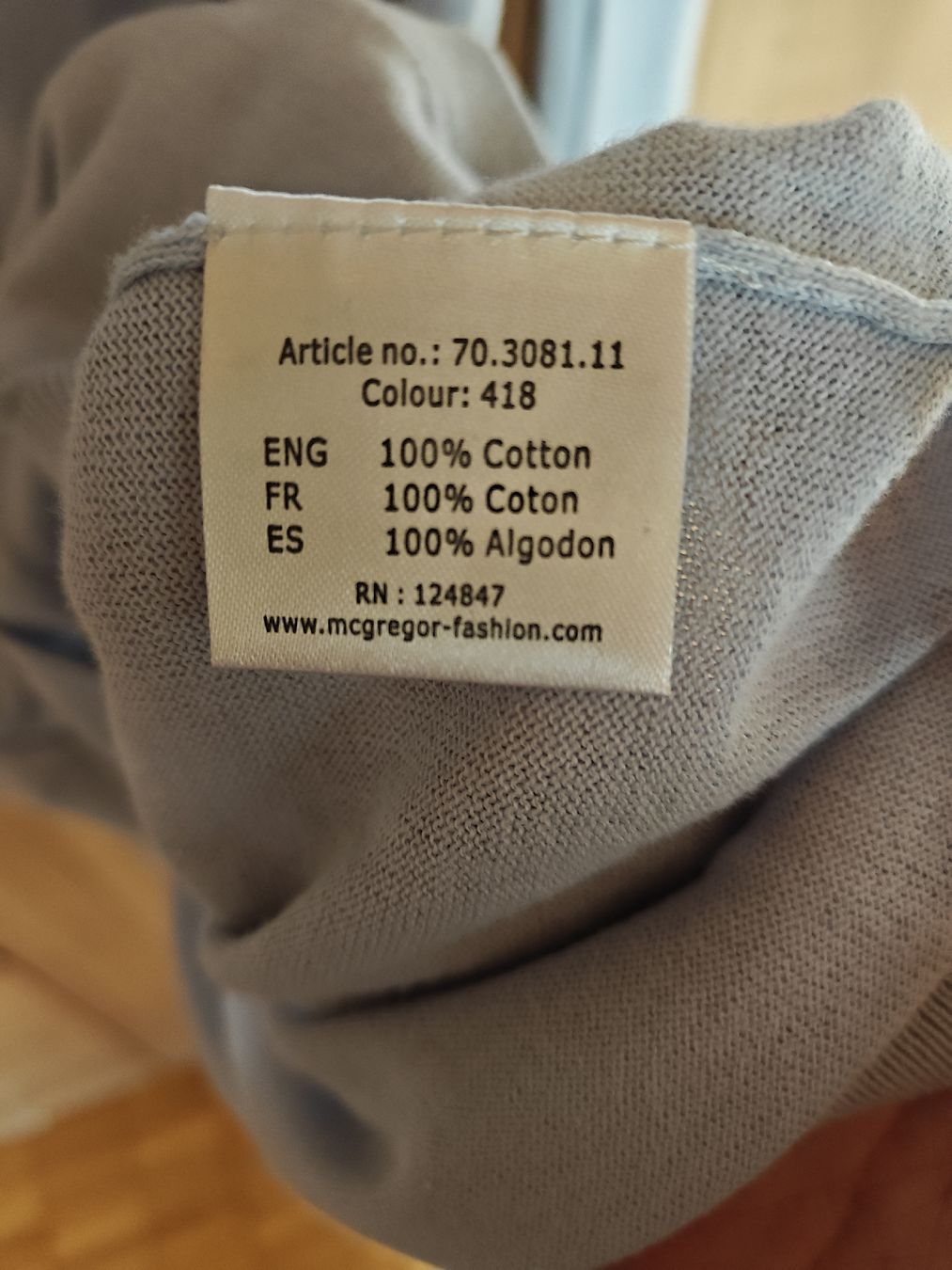 Giacche: Strickjacje McGregor hellblau mit Taschen Grösse XXL – Usato da Wädenswil venduto da alex-maxima 4