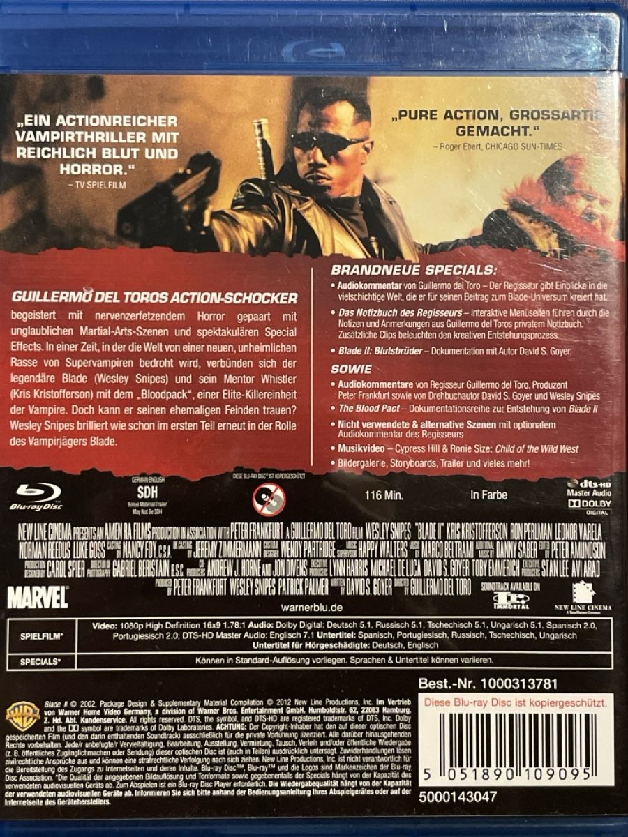 Tutti i DVDs: Blade II (2002) – Usato da Waldenburg venduto da Gonzo8 1