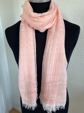 Colora Schal, Baumwolle / Modal, Helllachs, NEU