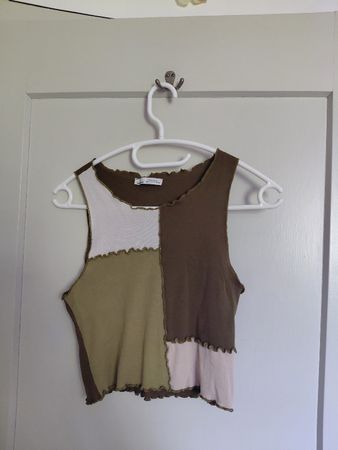 Pull & Bear Top Patchwork Grösse M neuwertig