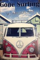 VW Bus Metallschild Blechschild T1 T2 T3 gone surfin Strand