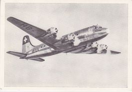 SWISSAIR - Douglas D.C.4 , Swissair Photo A.G.Zürich. 1949