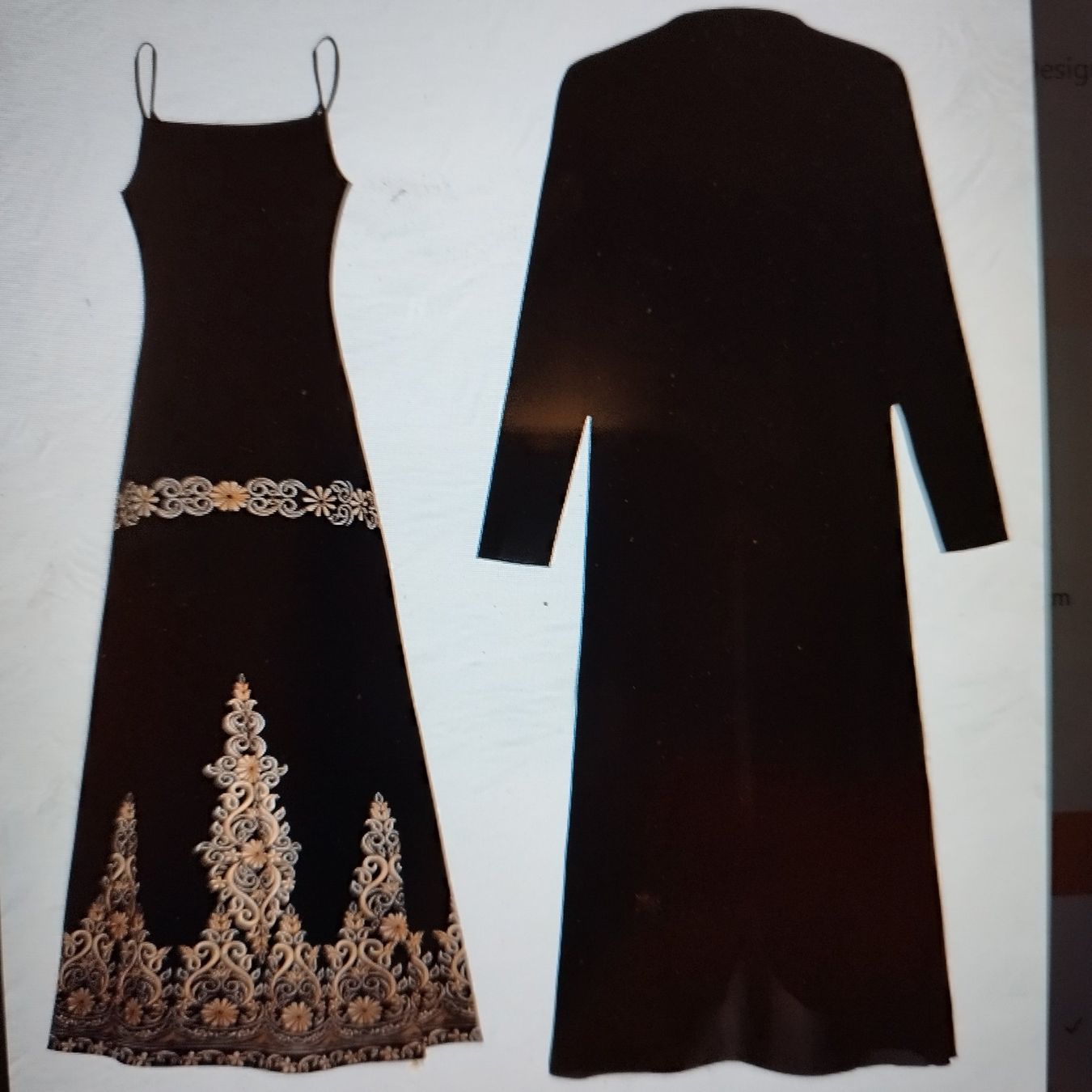 Vestiti: kleid maxi und cardigan gr 48 eu. – Nuovo (secondo la descrizione) da Basel venduto da pro_79rs 1