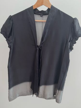 Theory 100% Seidenbluse Schwarz Gr. M