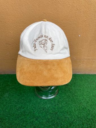 Vintage Y2K Equestrian Suede Visor