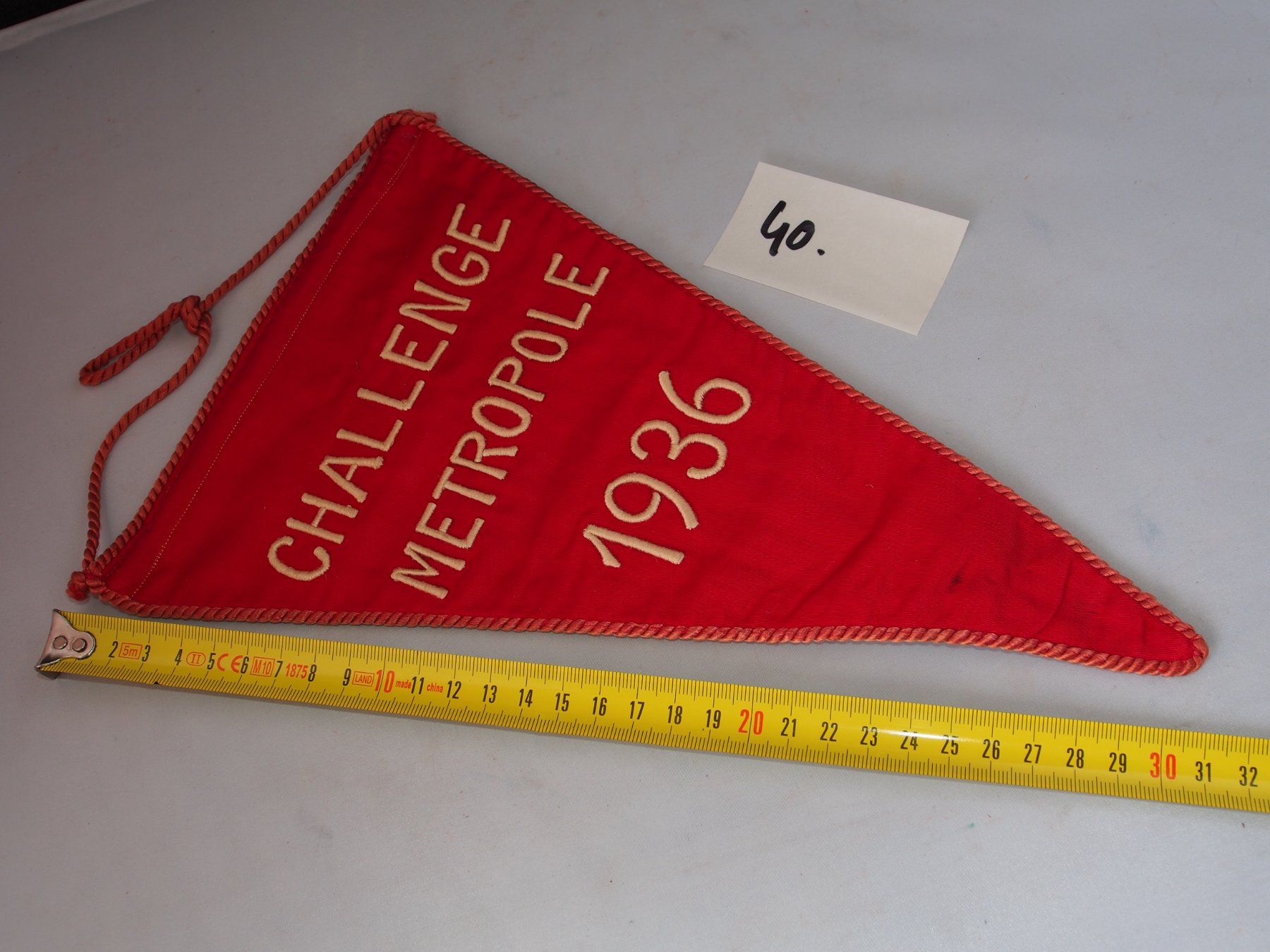 Toppe: Drapeau fanion Challenge Metropole 1936 SL Marche – Usato da Ovronnaz venduto da Etagne68 6
