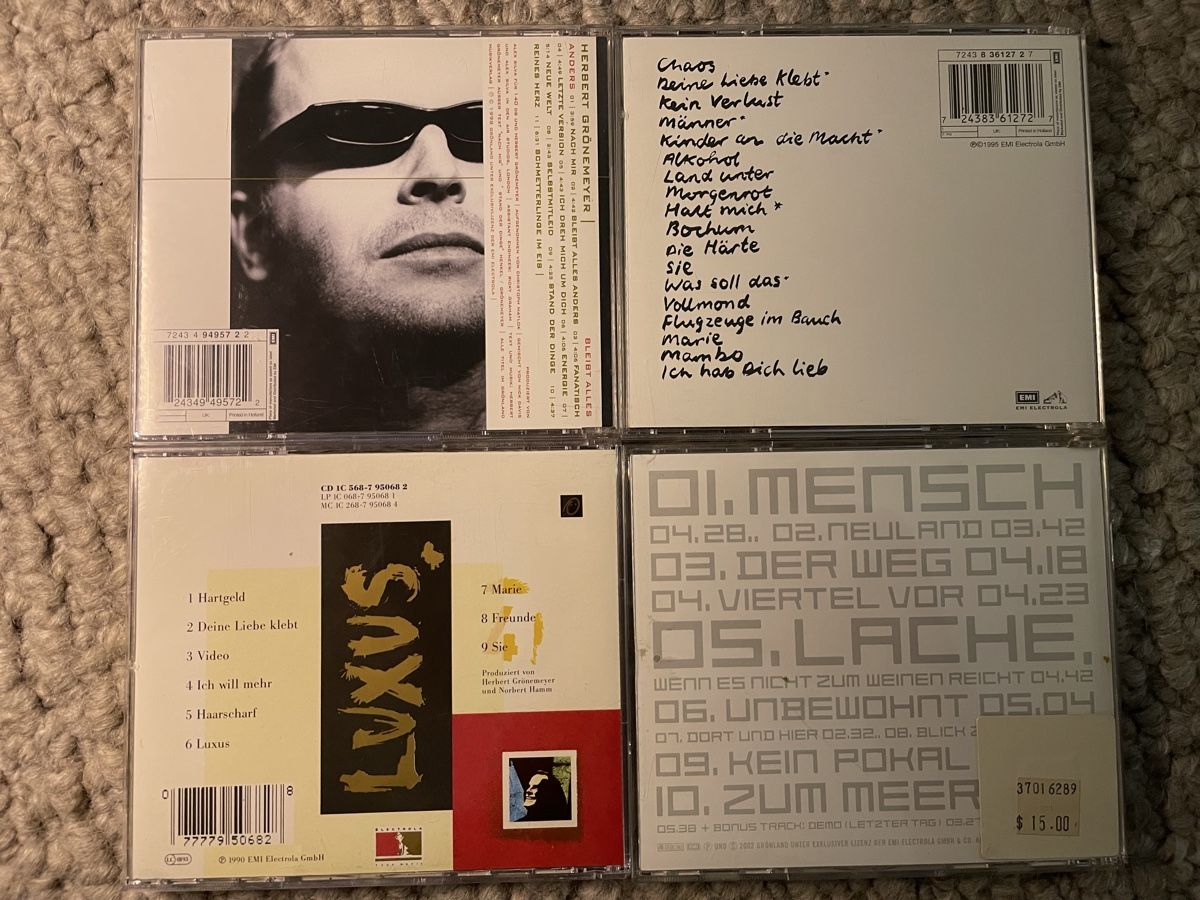 CDs: 4x Herbert Grönemeyer  – Neuf (Voir description) à Reinach AG par trigger7811 1