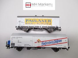 Roco 4312C+4339D gedeckte Güterwagen "Bier" Gleichstrom H0
