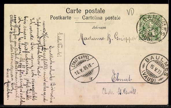 Cartoline postali: AK Baulmes, La Forestiere – Usato da Berlin venduto da bartko-reher 1