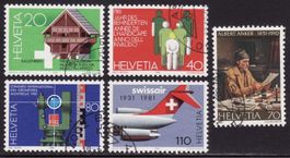 Satz SBK-Nr. 649-653 (Sonderpostmarken 1981) gestempelt