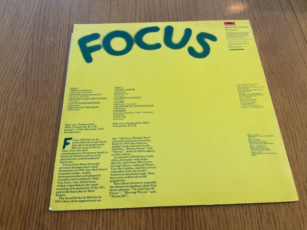 Dischi in vinile: Focus - Moving Waves LP Top Zustand1975 UK – Usato da Steinach venduto da Quarkie 1