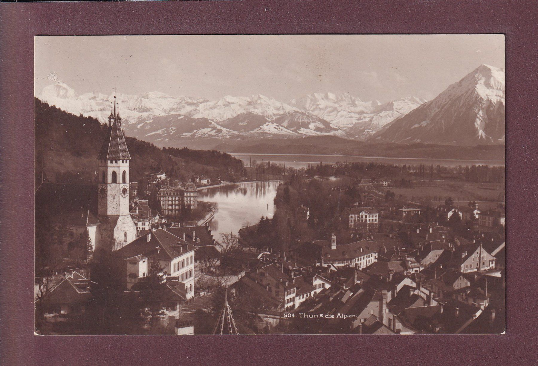 Cartoline postali: THUN und die Alpen - 1917 – Usato da Pully venduto da nicecards