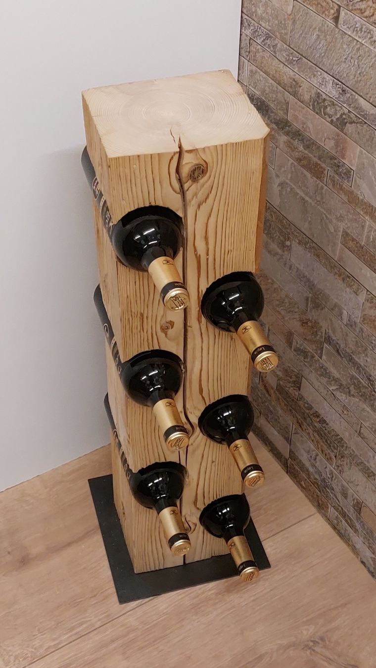 Portabottiglie: Weinständer aus einem schönen Altholzbalken – Nuovo e nell'imballaggio originale da Egnach venduto da Oldwoodstyle 6