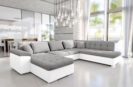 Wohnlandschaft Sofa Rechts + Bettkasten und Schlaffunktion
