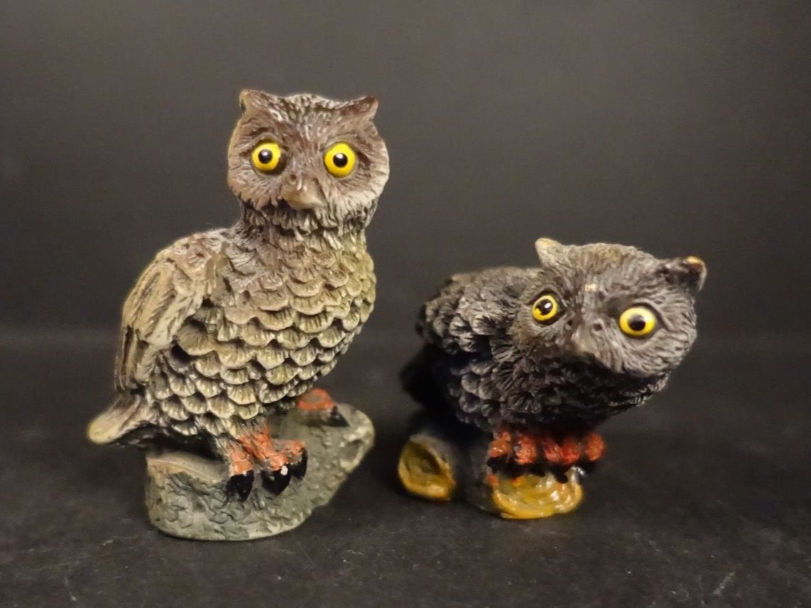 Statuette: Zwei detailgetreue Eulen / Eule – Usato da Russikon venduto da Eulenfeder