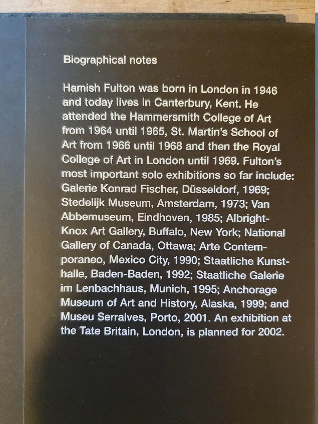Bücher: Walking Artist Hamish Fulton Richter – Gebraucht aus Zürich von loosebone 5