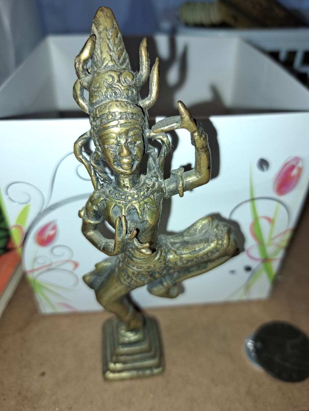 Figurines: Dekorative Messing Figur einer  Göttin. – D'occasion à Kölliken par Upcycling-by-Mc-TAM 1