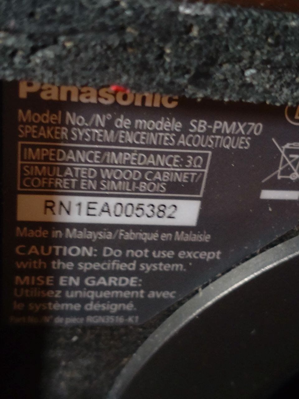Panasonic Casse acustiche: Panasonic SB-PMX70 Lautsprecher Paar – Usato da Zürich venduto da lup_rbp6 2