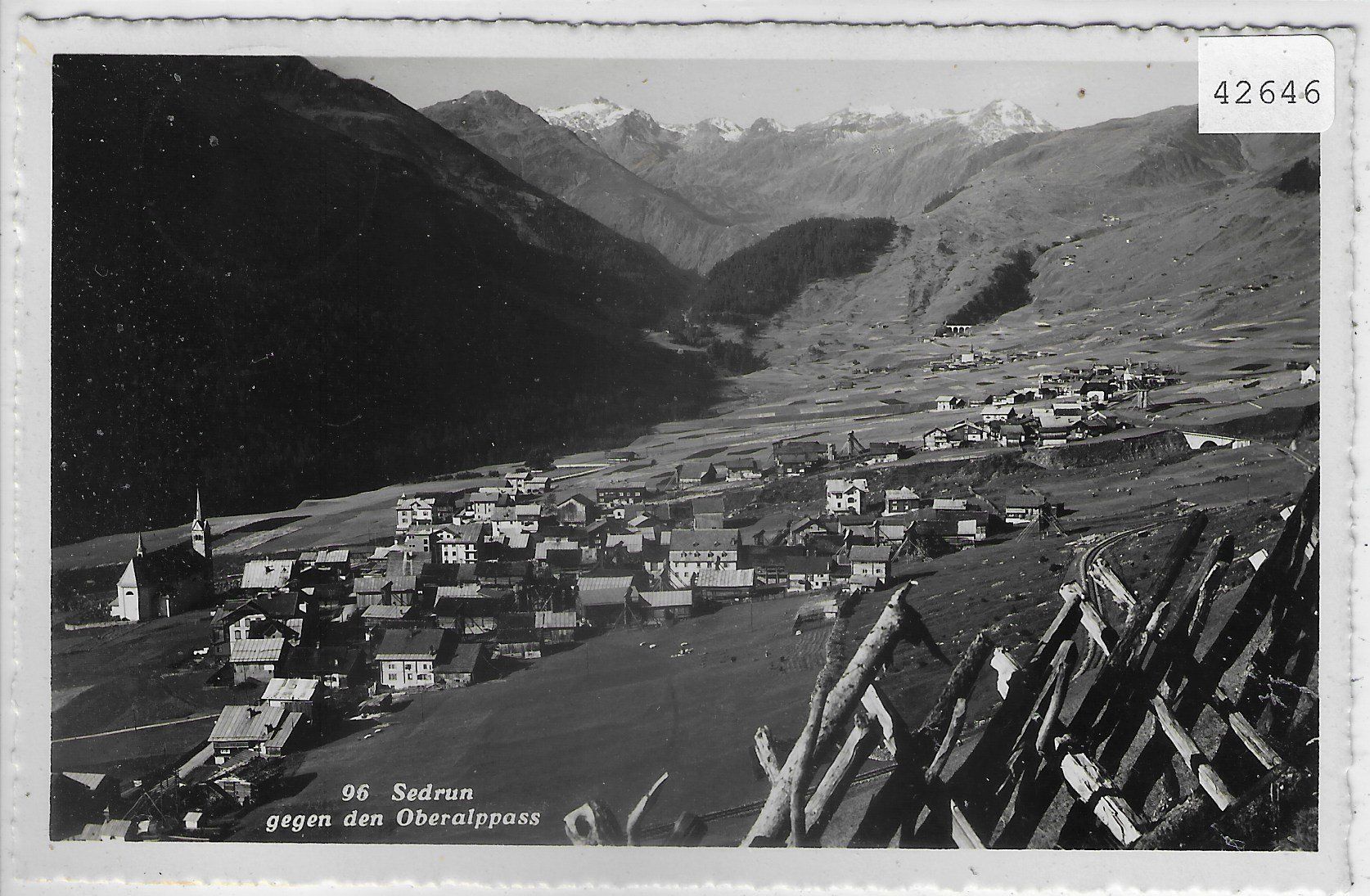 Cartoline postali: Sedrun gegen den Oberalppass – Usato da Ettingen venduto da Kartenplanet