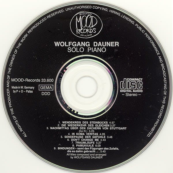 CD: Wolfgang Dauner [MOOD] include "Don't Change Me" – Usato da Unterbäch venduto da boolic 5