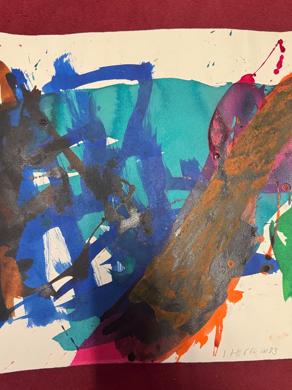 Gemälde: Aquarell Hand signiert Bild – Gebraucht aus Schlieren von Freundlich02 2