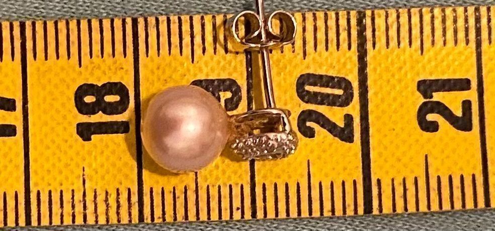 Orecchini pendenti & Orecchini a lobo: W.Gold Ohrstecker 750 mit St. Und Perle – Usato da Pfungen venduto da Outlet64 2