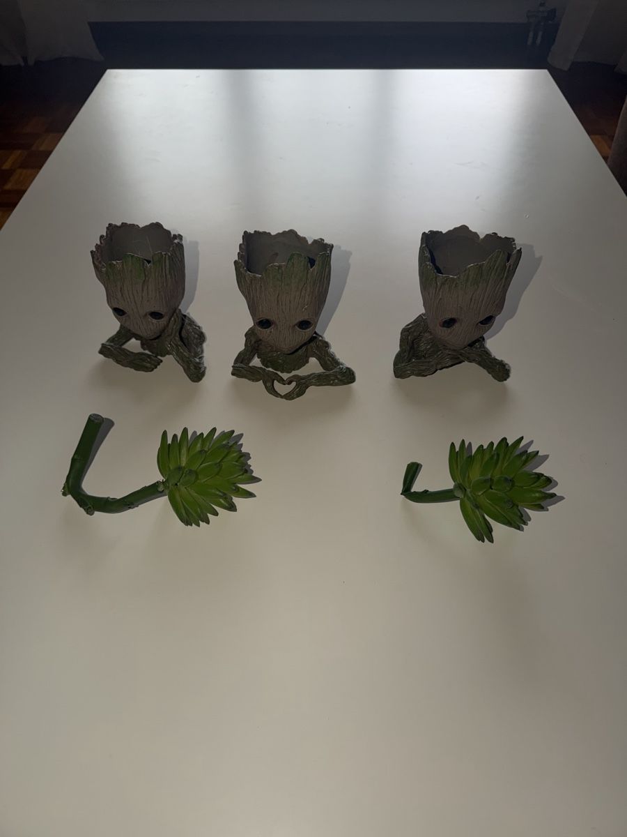Vasi per fiori: 3 Pflanzgefässe Groot Design mit Kunstpflanzen Set – Usato da Stein AG venduto da patrick_1967 1