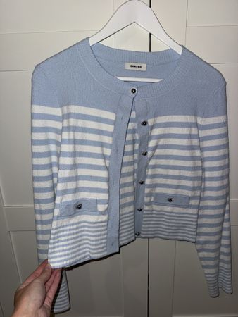 Schöne Blaue Strickjacke von Sandro 