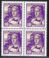 Pro Juventute 1933 4er-Block ⊞ postfrisch ** J66 Kat. 6.-