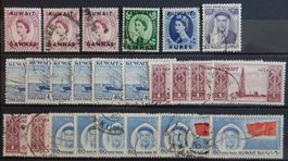 Kuwait British Lot mit alten Werten I