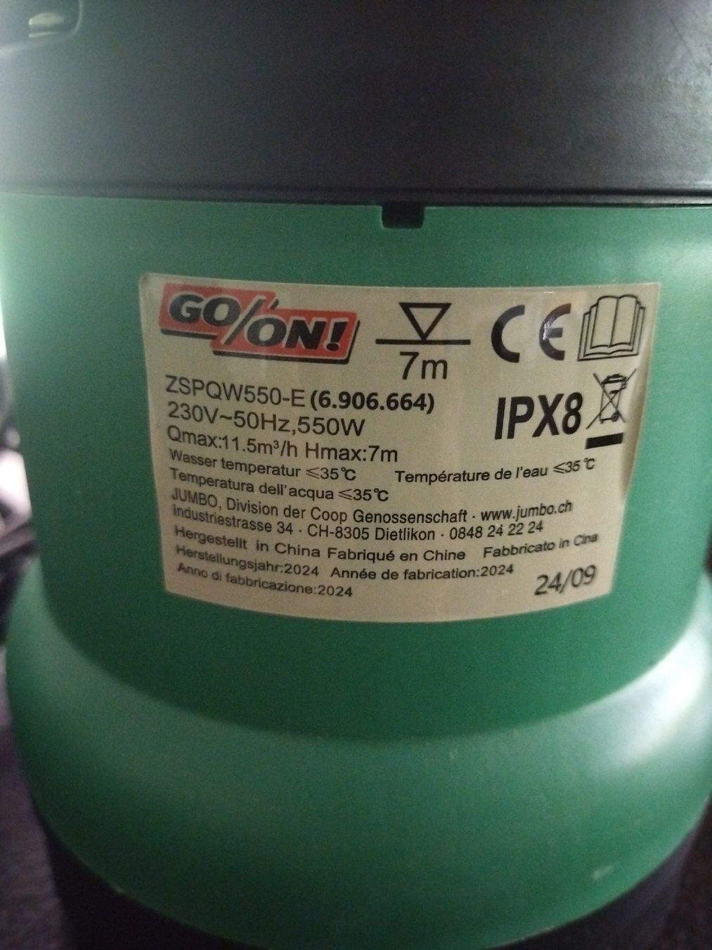 Pompe & Parti di ricambio: Tauchpumpe GO/ON  550W – Usato da Rüti ZH venduto da Lux05 1
