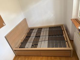 Bettgestell mit Schubladen 160x200 cm